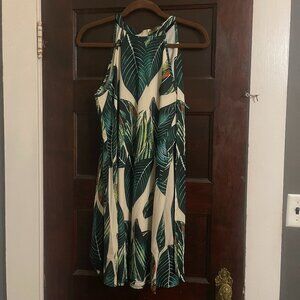 Shien Tropical Shift Dress Size 6 (M), Green, White, Cream